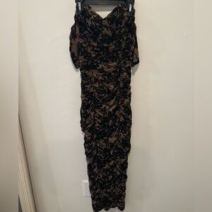 Ruched Floral Maxi Dress